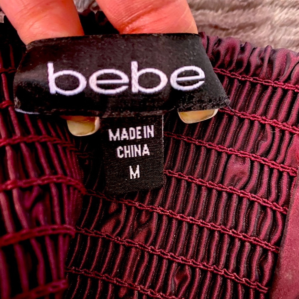 Beautiful Bebe top, metallic purple
